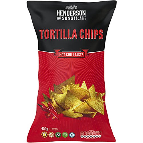 Henderson & Sons Tortilla Chips Hot Chili Taste12er Pack (12 x 450g) Cover