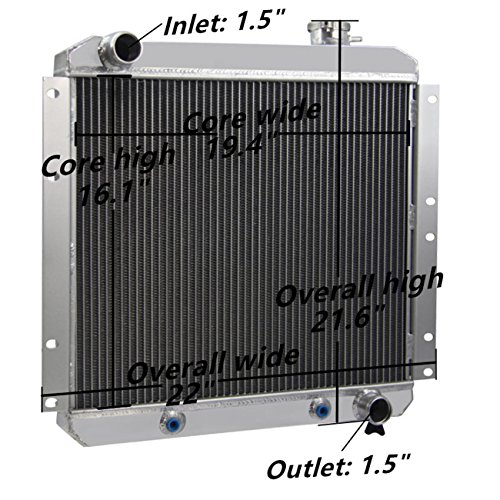 Primecooling 52Mm 3 Row Core Aluminum Radiator For Toyota Land Cruiser Fj40 Fj45 1960-1984 (Manual &Auto Transmission) #TOP3