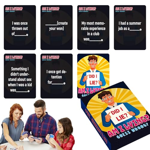 Rrlihjgu Juego de cartas de , juegos para mentir – juego de mesa para celebraciones familiares, de cumpleaños con amigos