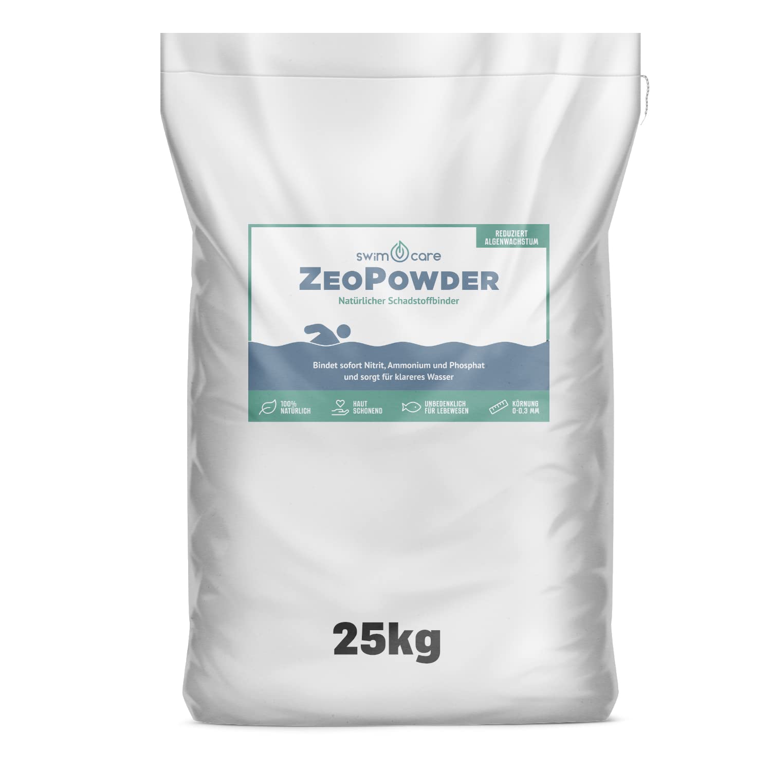 swimcare ZeoPowder 25 kg Stickstoffentferner für Schwimmteich & Naturpool