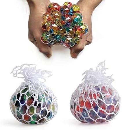 AK Squishy Stress Mesh Grape Ball, Pressure Relieve/Anti-Stress Anti Anxiety Ball (Pack of 1)