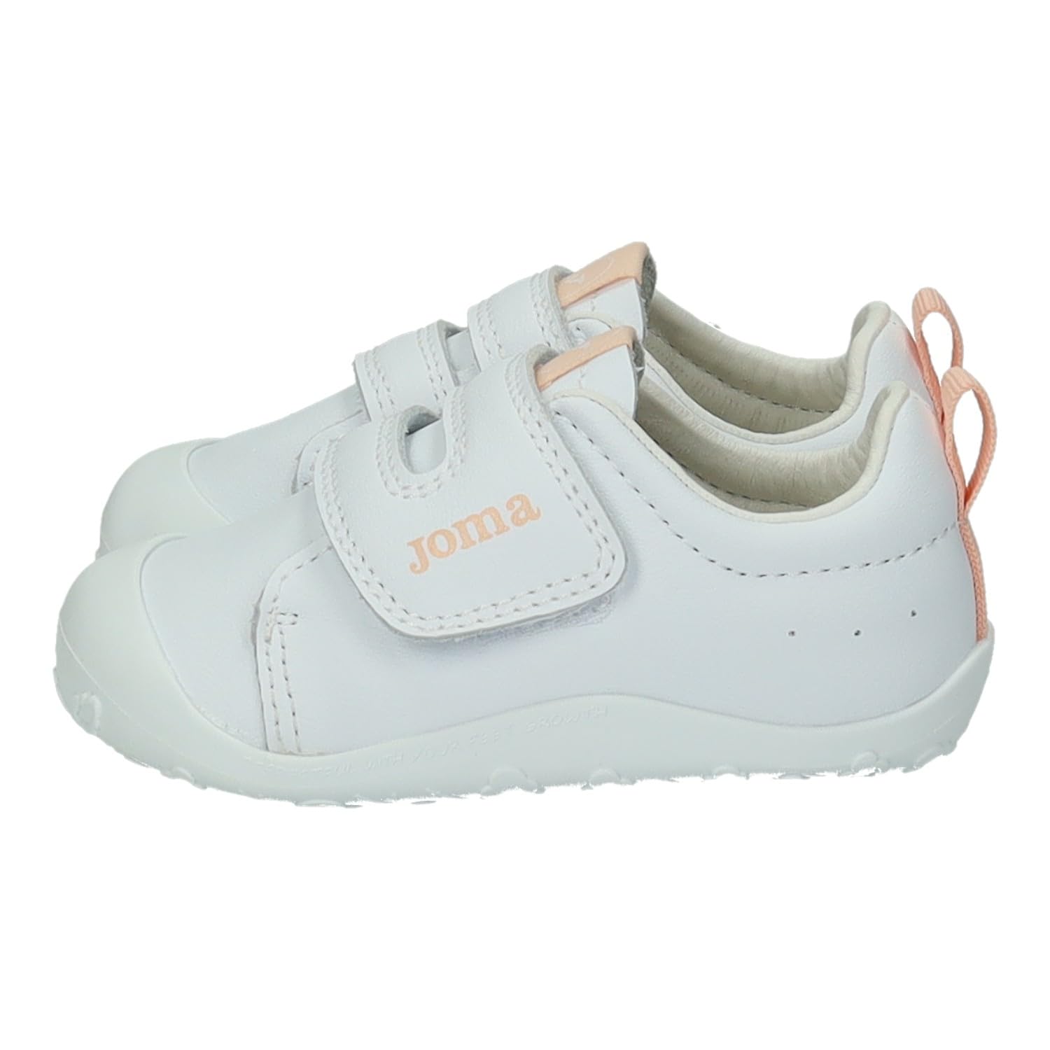 Joma TEDYBS2529V Zapatillas de niños Teddy Baby, Color Blanco y Rosa, Calzado Respetuoso con Plantilla Antibacterial NIÑA Zapatillas