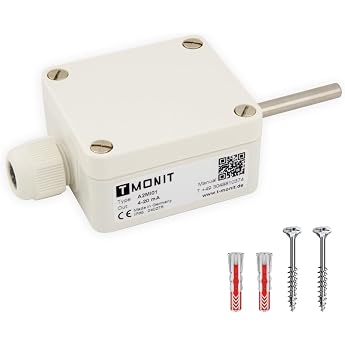 Outdoor Temperature Transmitter 4-20mA or 0-10V - With PT1000 Sensor - Active NE43 - IP65 - Fast Response - Industrial & HVAC