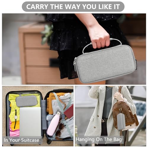 Image of Asthma Inhaler Case - Portable Nebulizer Travel Bag with Mesh Pocket, Double Zippers, and Silicone Handle, Compatible with Inhaler Spacer for Adults and Kids