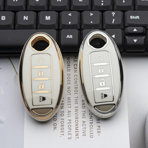 Image of Key Fob Cover Fit for Nissan Altima Rogue Sentra Pathfinder Frontier Maxima Titan Armada Versa Smart Key