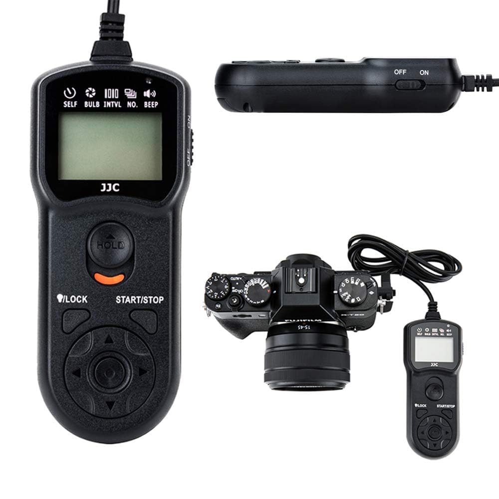 Temporizador de Disparador Control Remoto para Fujifilm Fuji X-T3 X-T2 X-T1 X-H1 X-T30 X-T20 X-T100 XF10 X-A5 X100F XF10 X-Pro2 X-E5 X-E3 X-A5 GFX Reemplaza el Cable de liberación Fujifilm RR-100
