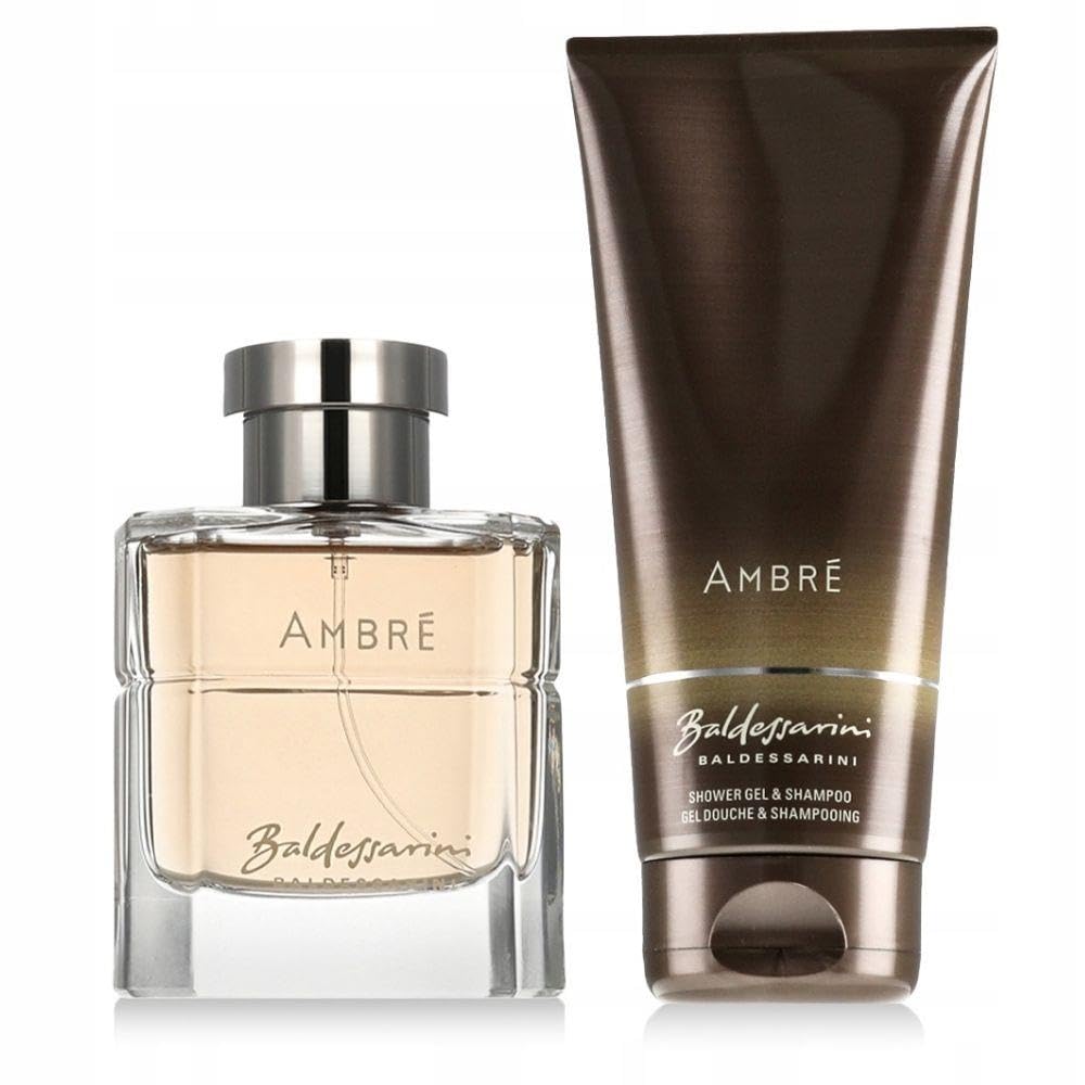 BALDESSARINI AMBRE EAU DE TOILETTE 50 ml + żel DUCHA 200 ml zestaw REGALO