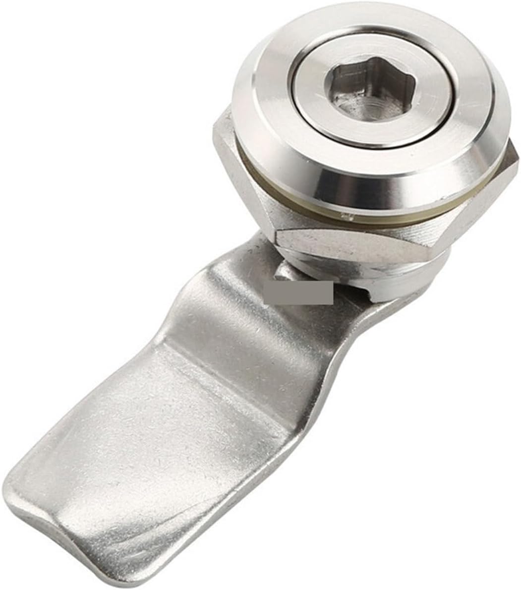 22mm Distribution Cabinet 304 Stainless Steel Hex Panel Lock Cylinder Door MS705 1Pcs