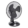Bestron Ventilatore da tavolo mobile con funzione oscillante, Altezza: 35,5 cm, Ø 27 cm, 30 W, Nero