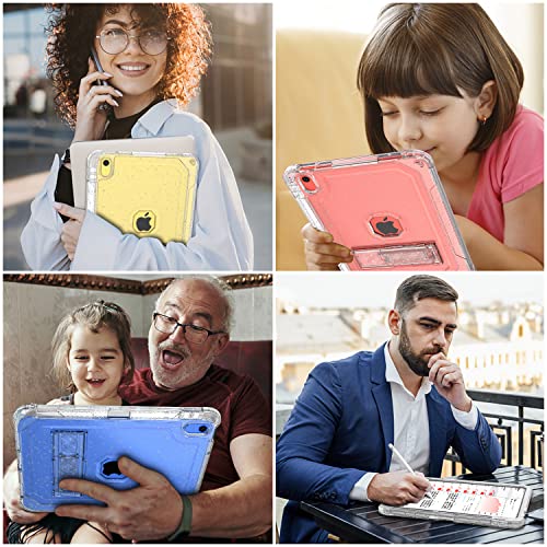 ZoneFoker Case for iPad A16 11th Generation 11 Inch 2025 / 10th Gen 10.9 Inch Case 2022, Heavy Duty Shockproof Rugged Protective Translucent Cover with Pencil Holder Kickstand, Clear Glitter by ZoneFoker - Image 7