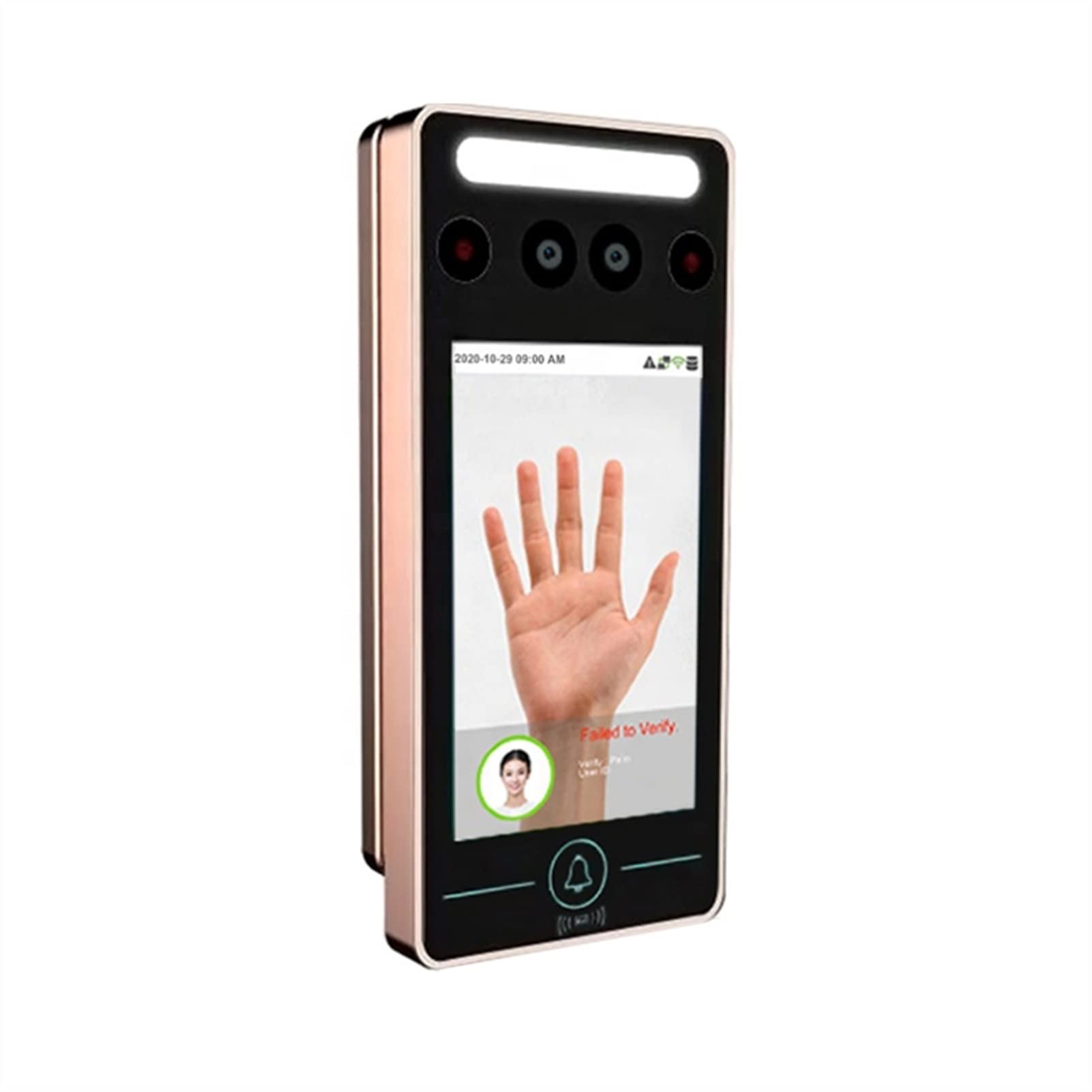 Macchina di presenza, WiFi TCP/IP Speedface Visible Light Dynamic Face Riconoscimento facciale Palm Rfid. di controllo degli accessi alla presentazione del tempo impiegato,Elettronica per ufficio(S
