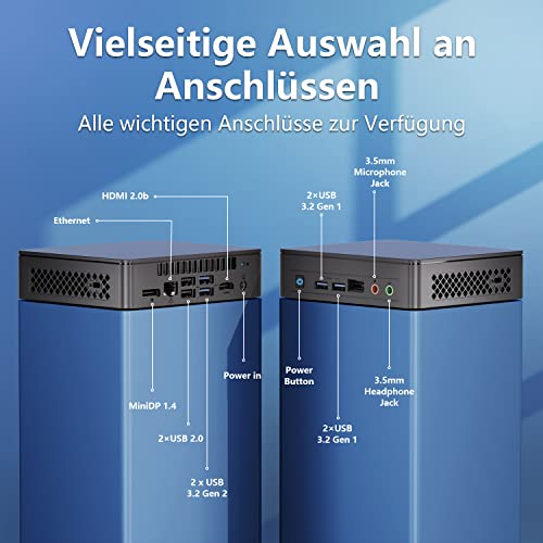 Intel Mini PC NUC 11 Essentiall mit 11th Gen N5105 bis zu 2,9 GHz 4 Kerne 4 Threads Mini Desktop Computer 8GB RAM 256GB SSD Windows 11 Pro Desktop Computer Dual 4K UHD HDMI WiFi Bluetooth v5.1 – Bild 7