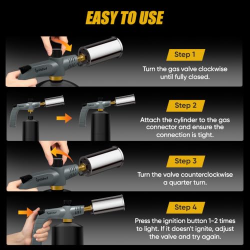 Image of 3272F Propane Torch Gun Adjustable Flame for BBQ & Camping