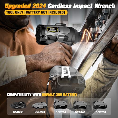 image for Cerycose Cordless Impact Wrench for Dewalt 20V Battery Impact Driver M