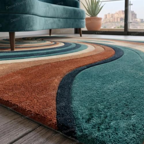 Image of Soft Pure Woolen Modern Collection Tufted Carpet for Living Room,Bedroom'Kitchen and Hall (5 X 7) Feet