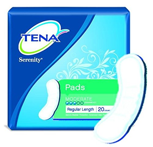 Tena Serenity Bladder Control Pads Moderate Absorbency/Regular/Case of 120