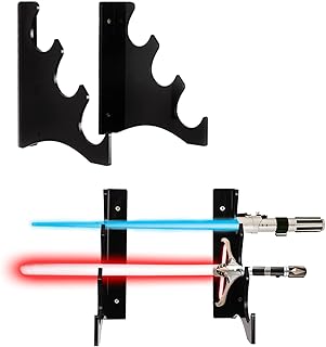 WANLIAN Lightsaber Holder Light Sword Stand Acrylic Lightsaber Wall Mount,Horizontal Display Lightsaber on the Wall for Show saber Sword