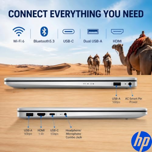 HP 17 Inch Laptop Computer, 17.3" FHD IPS Display, 16 GB RAM, 1 TB SSD, AMD Ryzen 5 7430U (Up to 4.3GHz), Wi-Fi 6, Bluetooth 5.3, Copilot AI, Business & Students, Windows 11 Pro, W/Accessories - image 5