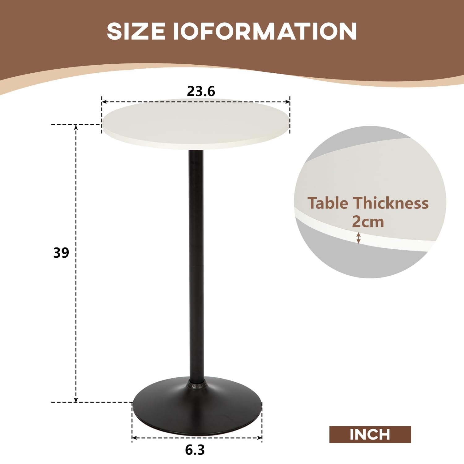 Amazon.com: Pazidom Round Bar Table 40