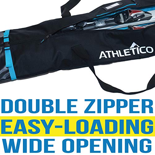 Athletico Dynamic Adjustable Length Ski Bag - Padded Ski Bag Adjusts From 170Cm To 190Cm #TOP4
