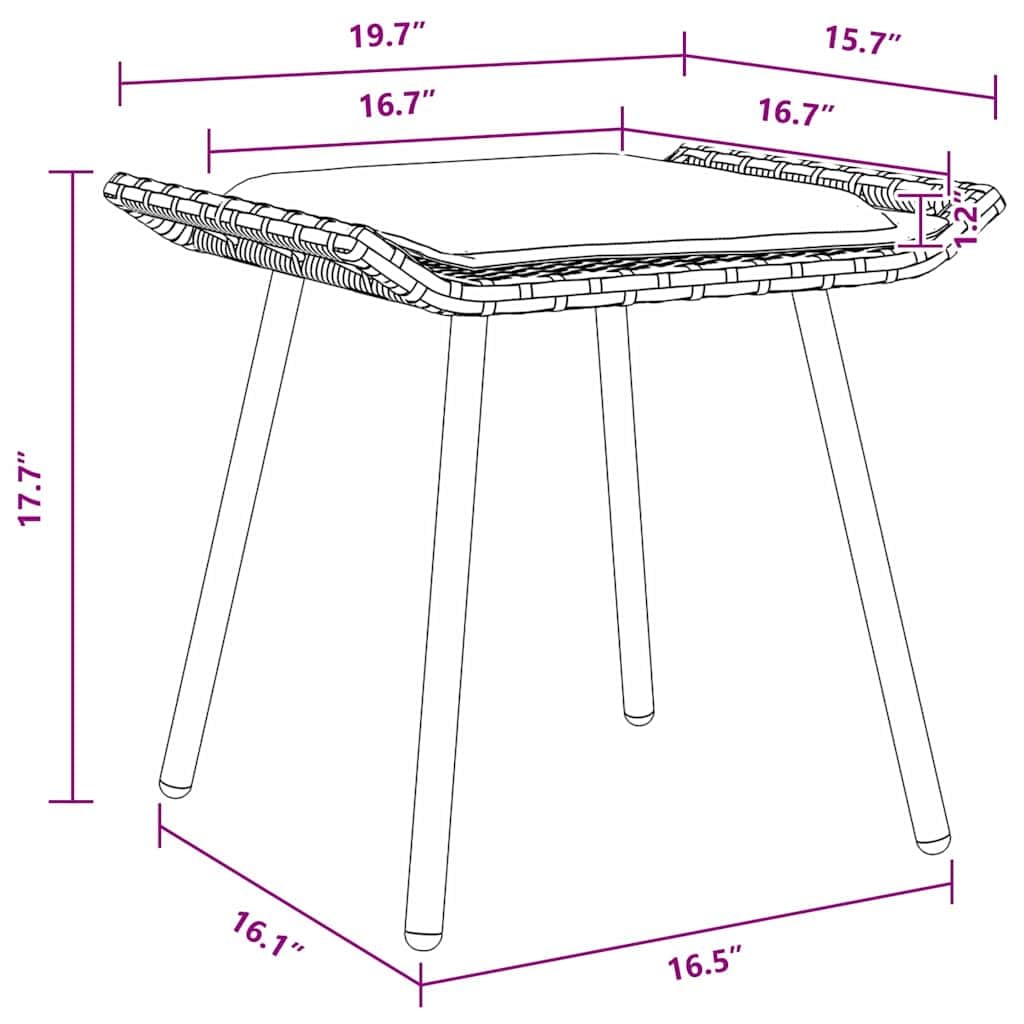 vidaXL Sillas de jardín 2 pcs Negras de polirratán, Resistentes a UV, con Asientos cómodos y texturizados. Diseño Moderno para taburetes Simples de Metal, Ideales para tu terraza.