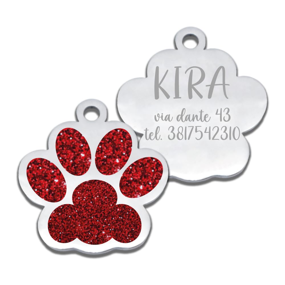 Medaglietta Per Cane Personalizzata In Acciaio Inox - Forma Osso Con Incisione Nome E Contatto, Verde Piccolo - Foto 3