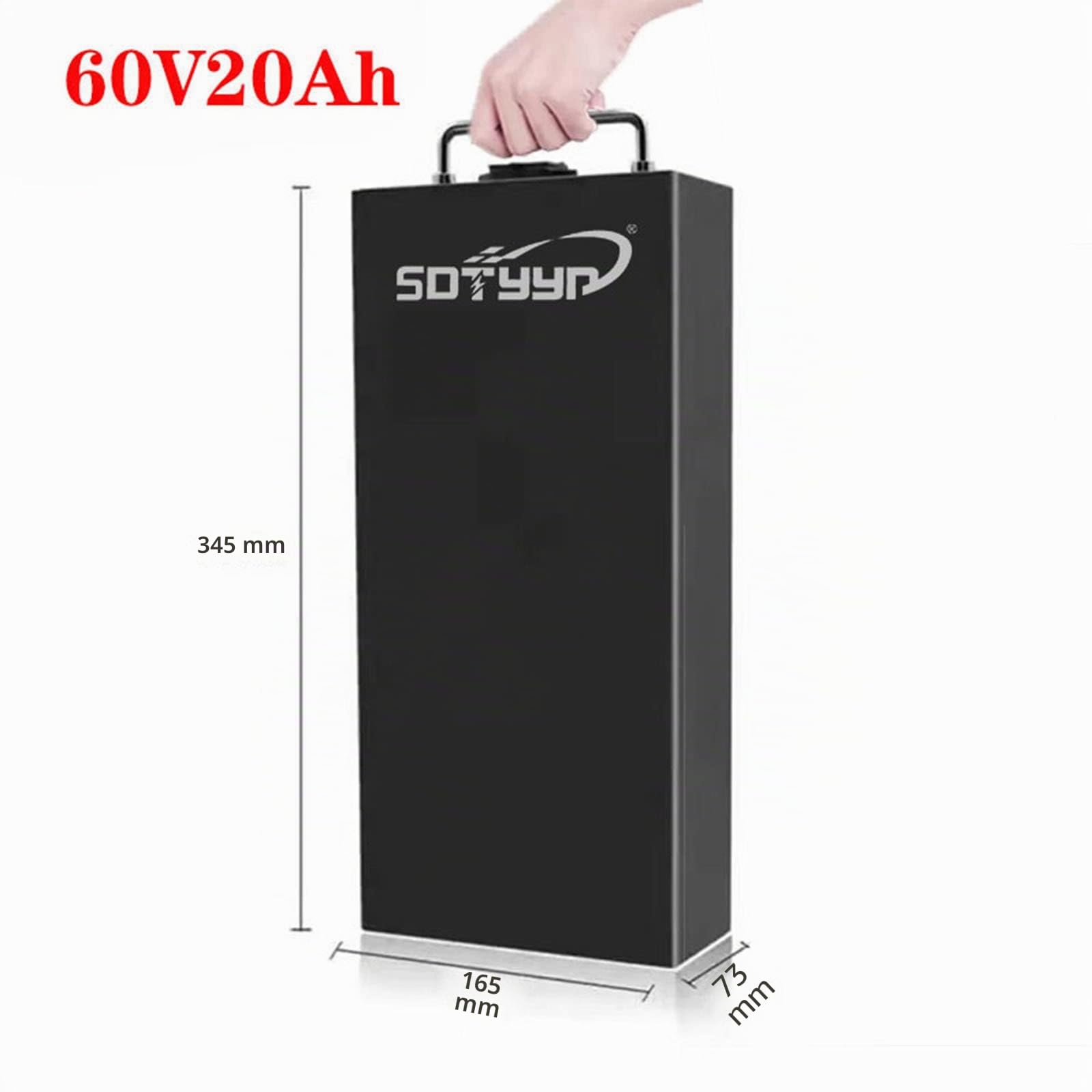60V 20Ah para Citycoco Fat Tire Scooter eléctrico Batería de Iones de Litio Li-Ion Bicicleta eléctrica de Dos Ruedas con BMS y Cargador para Motor de 1500W 1000W