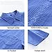 MAXJON Mens Short Sleeve Button Down Guayabera Shirts for Men Cuban Embroidered Pleats Beach Shirts Big and Tall (Blue,XL)