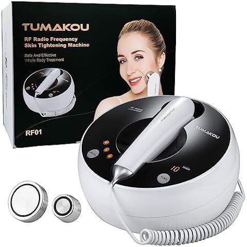 Radio Frequency Skin Tightening - TUMAKOU RF Radiofrecuencia Facial Skin Machine for Face and Full Body - with 3 Energy Levels & Timer Cover