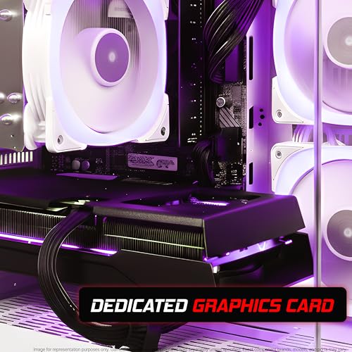Image of SAAV Prebuilt Gaming PC Desktop Computer Tower Intel Core i7-12700KF Radeon RX 9060 XT 8GB GDDR6 32GB DDR4 1TB NVMe SSD WiFi 6 Bluetooth Windows 11 White Air Cooler RGB PC Gaming