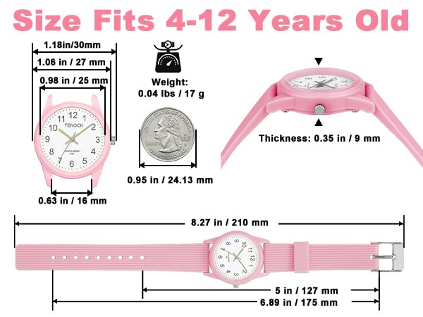 Image of Kids Analog Watch Waterproof Learning Time for Boys Girls Ages 4-12