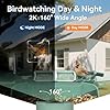 KUIKEO Dual-Lens Bird Feeder with Camera & Bird Bath Combo, Watch Birds Eat & Bathe with WiFi 2K HD Video, Auto Record, AI Recognition, APP Alerts, Solar Powered, for Backyard Garden Porch Fence Decor #5