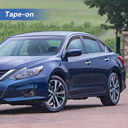 Image of Window Visors Rain Guards Shield for 2013-2018 Nissan Altima, Out-Channel Window Vent Wind Deflectors Visors Shades for 13-18 Altima