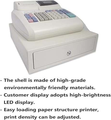 Miniatura 5 de Caja registradora electrónica con 6 pantallas LED digitales para pequeñas empresas, minoristas, supermercados, cajas registradoras con cajón y