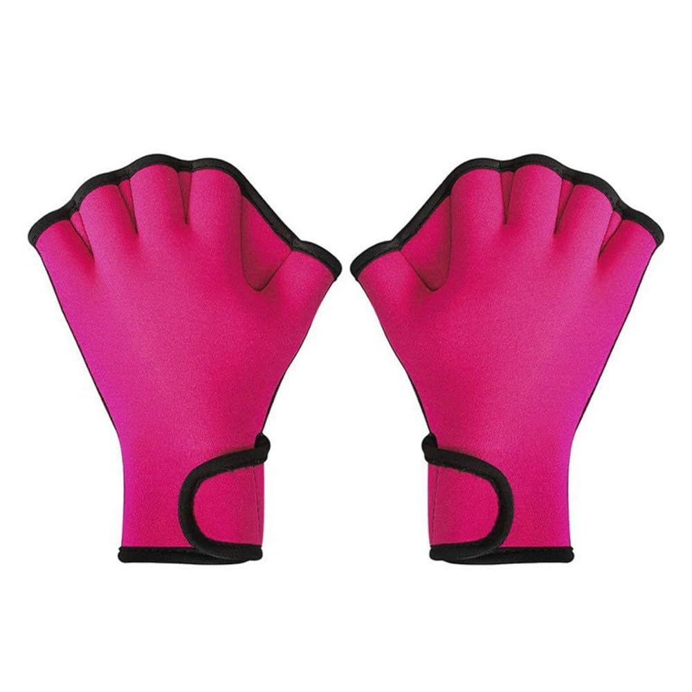 Aquatic Gloves, Swimming Training Hand Paddles, Surfing Sports Hand Fins with Adjustable Straps for Swimming Women Men Adults