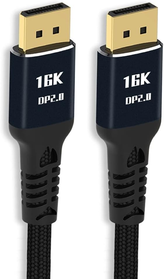 chenyang CY Mini DisplayPort to DisplayPort Cable, Mini DP to DP, 4K 8K DisplayPort Cable for Video PC Laptop TV