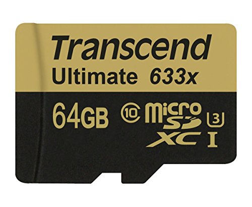 Transcend Carte Mémoire microSDXC 64 Go UHS-I U3 633x...