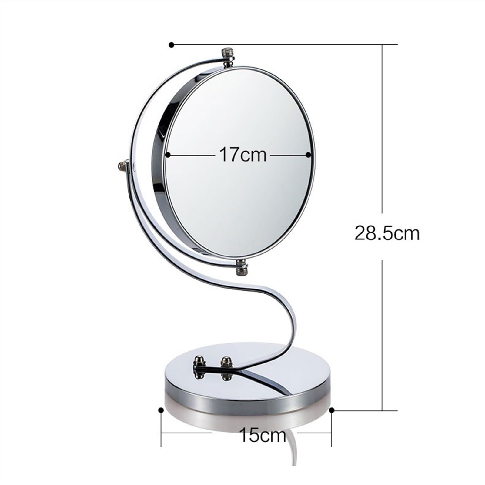 Specchio da Trucco Comò Grande specchio for il trucco Specchio rotondo bifacciale alla moda Specchio girevole da tavolo creativo Specchio Cosmetico (Size : Plane Mirror+Magnifying Mirror)