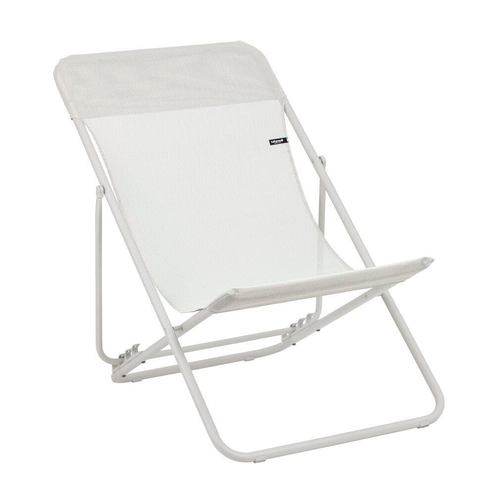 Lafuma Sdraio pieghevole multi-posizione Maxi Transat Batyline® Iso - Seigle beige, telaio beige
