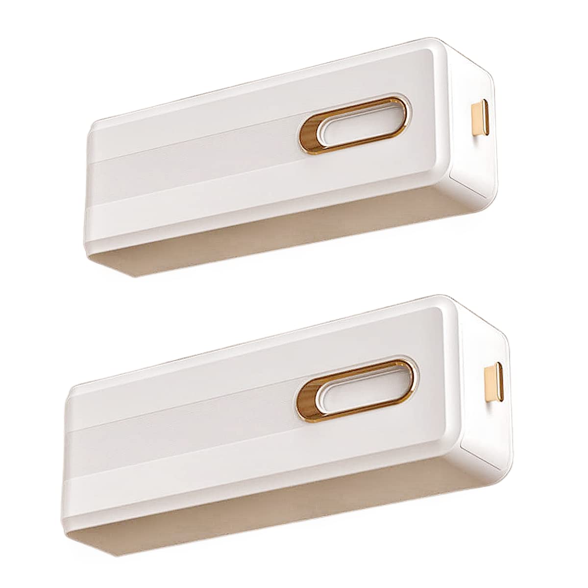 Malory Underwear Organizer, 2 Pcs Wall Mounted Wardrobe Clothes Storage Organizer Box, Drawer Closet Organizer Storage for Socks, Underwear and Ties (White)