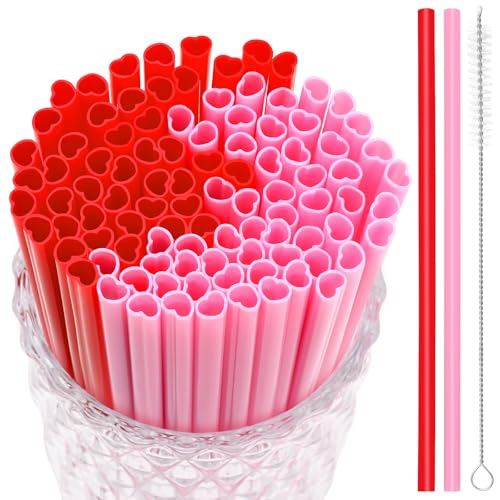 Opiniones y reviews de San plastico - los más vendidos. 37 JANYUN - 30 pajitas en forma de corazón color rosa y rojo, reutilizable, de plástico para San Valentín, fiestas, cumpleaños, despedidas de soltera, suministros de boda