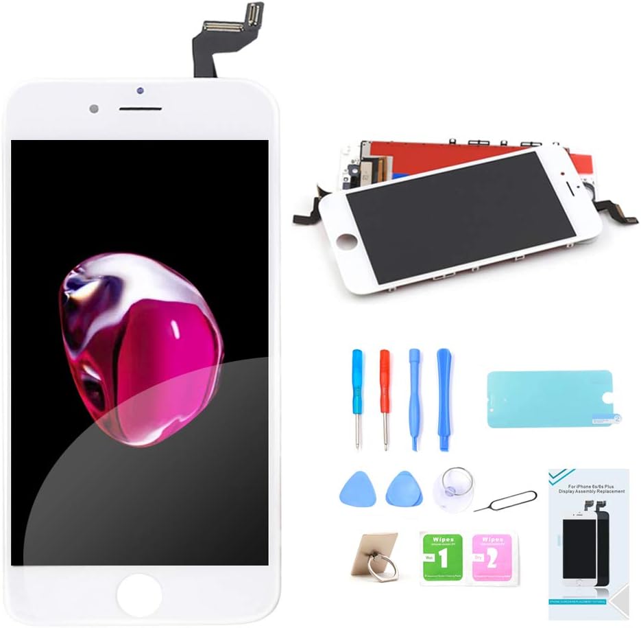 Ibaye Screen Replacement for iPhone 6S Plus (5.5 inch) White LCD Display + 3D Touch Screen Digitizer with Repair Kits Screen Protector