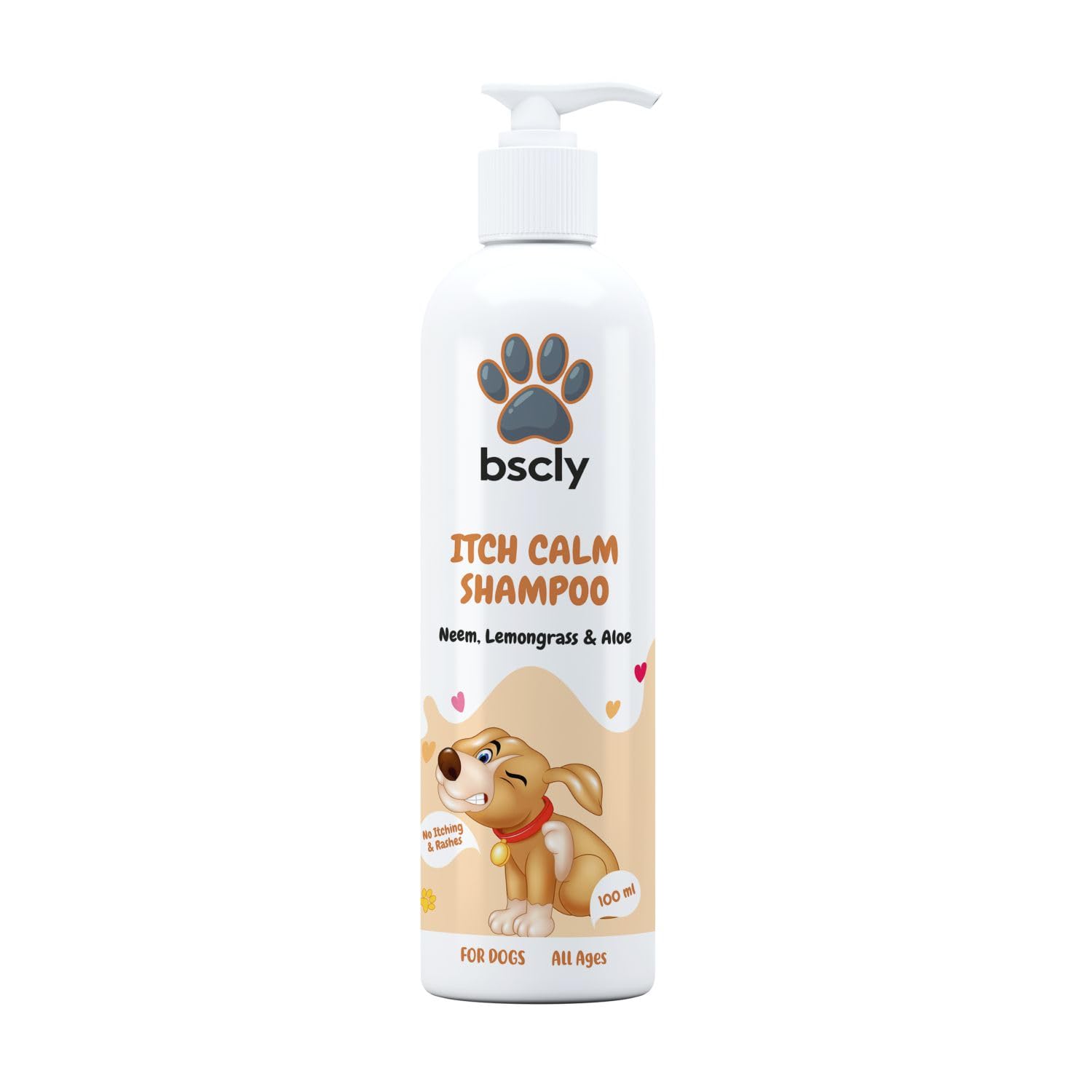 Bscly Itch Calm Shampoo with Neem, Lemongrass & Aloe | Dog Shampoo for Pomeranian, Shih tzu Puppy, German Shepherd, Labrador & Golden Retriever, Dogs Shampoo | 100ml (B0CXPDR9Q6) Amazon Price History, Amazon Price Tracker