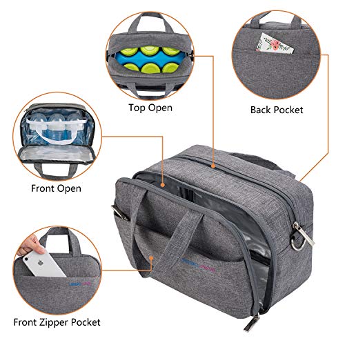 UBBCARE Breastmilk Cooler Bag with Ice Pack Baby Bottle Cooler Bag Fits up to 6 Large 5 Ounce Bottles Grey - Thumbnail 7