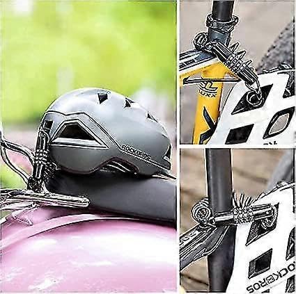 Lucchetto a combinazione per casco da bicicletta, 2 pezzi, nero | Sicuro e affidabile