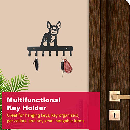Image of Sehaz Artworks Metal Key Holder for Home | Bird Key Hooks | Key Holder for Home Decor Stylish | Key Stand for Wall (7 Hooks, Black)