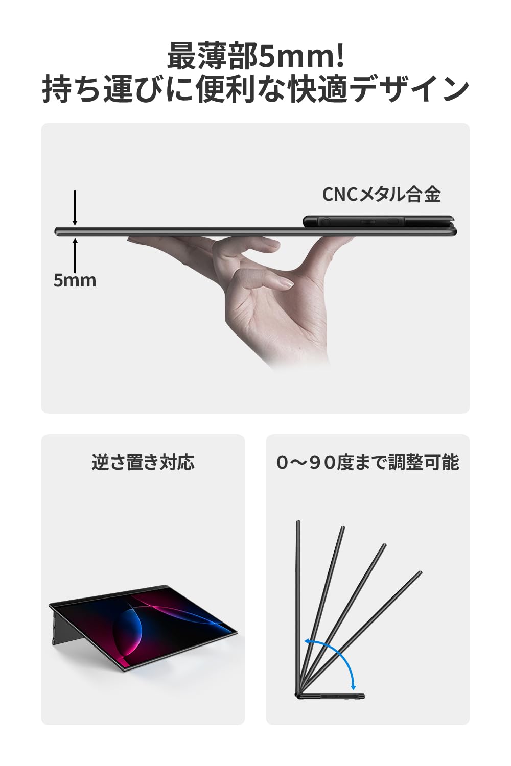 Amazon.co.jp: EHOMEWEI モバイルモニター 18インチ 2.5K WQXGA