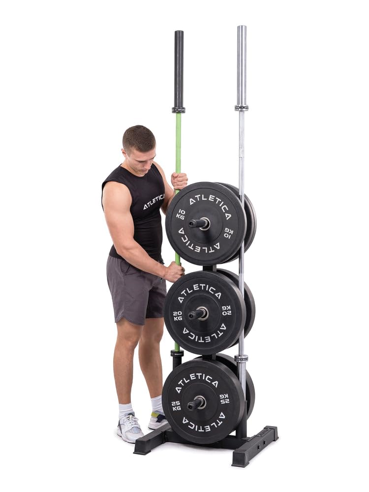 ATLETICA Rhino Storage | Ablage für Gewichte | Ablage für Ø 50 mm Scheiben und Stangen | Mehr Ordnung im Gym | Platzsparend | Hochbelastbar | Gummiprotektoren | 21 kg