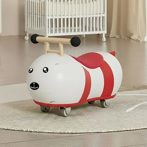 Image of StarAndDaisy Kids Bee Scooter /Push car Toy for Toddlers 1-3 Years Boys & Girls with 4 Wheels & 360 Degree Rotation. Cute bee Design Ride on for Childrens -Red