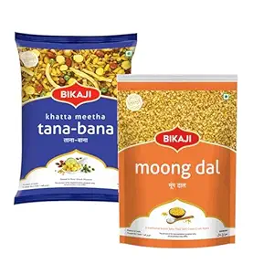 Khatta Meetha 1000g and Moong Dal 200g Combo of 1200g (42.33Oz) – Authentic Indian Snacks Family Pack | Crunchy Namkeen, Party Mix, Bar Snacks & Tea-Time Treats